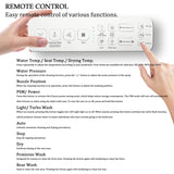 XCQQ Electric Bidet Toilet Seat with Remote, Heated Toilet Seat, Instant Warm Water, Warm Air Dryer, Rear & Feminine with Oscillating Cleansing, Night Light, Slow Close Lid, LED Display - Round