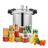 25 Quart Pressure Canner Cooker & pressure canners for canning & water bath canner | Pressure Gauge & Pressure Regulator | Induction Compatible & Pressure release 13 PSI (+/- 5%)