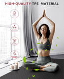 HAPBEAR Large Yoga Mat - 72"x36"x6mm (1/4 inch), Extra Wide Non-Slip Exercise Mat for Home Workout, Yoga, Pilates & Stretching, Durable & Eco-Friendly, Includes Bonus Resistance Bands & Carry Bag HAPBEAR