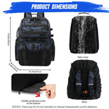 RUCYEN Fishing Backpack, 45L Large Cooler Fishing Tackle bag with Rod Holders & Rain Cover, Water-resistant Store Fishing Gear