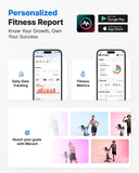 Merach Exercise Bike, Brake Pad/Magnetic Stationary Bike with Exclusive App, Low Noise Indoor Cycling Bike with 270LBS Weight Capacity, Dumbbell Rack and Fitness Courses for Weight Loss