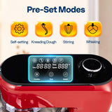 VIVOHOME Stand Mixer with Fermentation, One-Touch Presets Electric Dough Mixer with 6 Qt Bowl, Kitchen Standing Mixer for Baking, Red