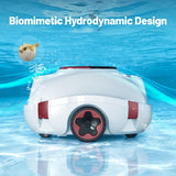 VONKO P10 Cordless Robotic Pool Cleaner, 100-Min Runtime, Pool Vacuum for Above Ground Pool & Flat Inground Pool, Automatic Self-Parking, Easy Debris Removal, White
