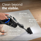 Bosch Unlimited 10 Cordless Stick Vacuum Cleaner - 2 Batteries Included, Up to 140 Min Total, Bendable Tube, Fast Charger, Pet Hair, Hard Floors and Carpets, 7 Accessories, Dark Cream