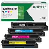 20N10K0 20N10C0 20N10M0 20N10Y0 High Yield Toner Cartridges 4-Color Set