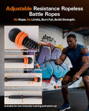 VividPulse 2PCS Weighted Ropeless Battle Ropes for Home Gym - Portable & Quiet Training Rope for HIIT, Strength & Low-Impact Cardio - Full Body Workout Equipment for Men & Women