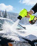 Handheld Leaf Blower Cordless, Turbo Jet Mini Blower Compatible with Makita Batteries, 2×4.0Ah Rechargeable Battery, Portable Compact Blower for Lawn Patio Car Dust Leaves Snow (Yellow)