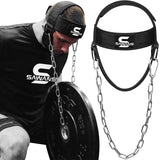 SAWANS Neck Trainer Harness for Weight Sports - Neck Stretcher & Head Trainer - Adjustable, Black SAWANS