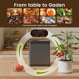 TOPZEE Electric Composter for Kitchen|3L Kitchen Compost Bin Countertop Odorless|Food Composter Auto-Cleaning, Dark Gray