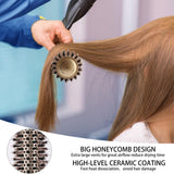 3 Pcs Boar Bristle Round Brush for Blow Drying, Nano Thermal Ceramic and Ionic Tech Hair Brush for Curling and Straightening - Large，Medium and Small Round Brushes