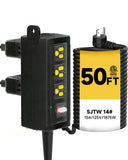 Iwister Outdoor Power Strip Weatherproof, 6 AC Outlets, 50FT Extension Cord