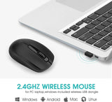 Rii 10-Pack Wireless Mouse,2.4G Portable Computer Mice for PC, Laptop