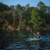 Pelican Argo 100X - Angler Sit in Fishing Kayak - Vapor Black Lime - Lightweight Stable - Ergoform™ Padded seat - 10 ft