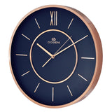 Wall Clock Metal Frame Modern Style 15.9 Inch Silent Analog Roman Numerals Home Decorative for Bedroom, Living Room