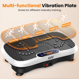 AXV Vibration Plate Fitness Platform Exercise Machine Vibrating Shaking Full Body Shaker Workout Vibrate Stand Shake Board Sport for Weight Loss Fat Burner for Gym Home Office