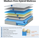6V-Sermmoo Queen Mattress,12 Inch Gel Memory Foam and Innerspring Hybrid Mattress in a Box with Individual Pocket Spring for Motion Isolation & Silent Sleep,CertiPUR-US,60"*80"*12"