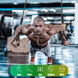Exercise Resistance Bands with Handles for Working Out 200 lbs Workout Bands Set with Door Anchor for Physical Therapy, Yoga, Pilates, Green