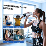MOVOCA Hydrogen Water Bottle, 3Min 2200PPB Rapid Hydrogen Water Generator -SPE PEM Tech, 14OZ Portable Hydro Water Machine, Health Care Gifts for Husband, Wife, Family, Friends, Travel
