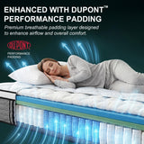 Manchot Signature Queen 12 Inch Firm Hybrid Mattress Reinforced Center Support, No Sink in the Middle, Breathable Comfort with Dupont Fiber, Back & Stomach Sleepers