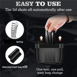 UCZAUXBVA Car Trash Can Hanging Storage Box ABS Side Door Waste Bin for Interior(Black)