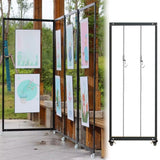 Outdoor Movable Folding Easel Stand - Collapsible Painting Exhibition Display Rack for Posters & Photography