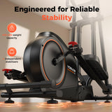 YOSUDA Foldable Elliptical Exercise Machine for Home,15IN Stride Compact Folding Elliptical Training Machine Only 2 sq ft for Small Spaces, Elliptical Cross Trainer with 16 Magnetic Resistance Levels