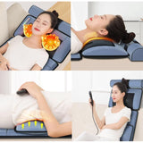 CNPSMYF [New Upgraded] Massage Mats, Full Body Massage Mat with Heat and Pulse Shiatsu Neck, Back Massager for Pain Relief Deep Tissue, Back Massage Pad with Lumbar Support Traction Device