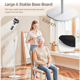 Hair Dryer Stand, 1.68M Height Adjustable Blow Dryers Holder, Ultra Stable Holder with 360° Rotating, Universal Clips, Work with All Dryer, Floor Dryer Stand for Salons or Home Use(White)