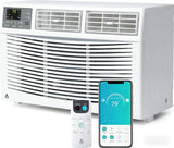 8000 BTU Window Air Conditioner Cools Up to 350 Sq. Ft., 3-In-1 WiFi Window AC Unit With Remote Control and Window Kit, Quiet Smart Room Air Conditioner for Home Office Dorms