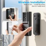 KEPEAK Doorbell Camera Wireless, Video Door Bell Battery with Monitor,Black