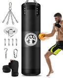 YORWHIN Hanging Punching Bag for Adults, 4FT Oxford Boxing Heavy Bag, Heavy Boxing Bag Set with Hand Wraps Chains, Kick Punching Bags for MMA Karate Kickboxing Muay Thai Training(Unfilled) YORWHIN