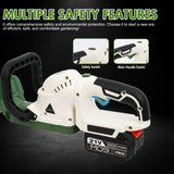 ALSO GO 20'' Cordless Hedge Trimmer, 21V Electric Bush Trimmer, Cordless Shrub Trimmer with 3Ah Battery and Charger, 3/4'' Cutting Capacity, Grass Shrub Trimmer for Garden, Lawn