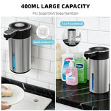 Automatic Foaming Soap Dispenser Touchless, Clog-Free Pump, 0.2s Fast Sensor, USB-C Rechargeable &13.5 oz/400ml Rechargeable, 4 Adjustable Liquid Levels, IPX5 Waterproof,Level Display