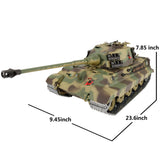 Modified Edition 1/16 2.4ghz Remote Control German King Tiger Henschel Tank Model(360-Degree Rotating Turret)(Steel Gear Gearbox)(3800mah Battery)(Metal Tracks &Sprocket Wheel & Idle Wheel)