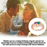Oseew Customized mom rings 10k Rose gold gold family rings for women yellow gold size 4-11 mothers ring 2 birthstones rose gold 18k mom rings with birthstones gold 14k