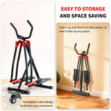 HOWHAI Air Walker Exercise Machine, 30" inch Stride Space Walker Elliptical Trainer for Home Use, Low-Impact Elliptical Cross Trainers Compact Steppers for Men and Women Full-Body Cardio & Leg Toning