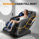 Massage Chair Full Body, Fully Assembled: with 8-Point Fixed Nodes, Zero Gravity, Waist & Leg Heating, Airbag Massage, Bluetooth Music, LED Remote, Foot Rollers, Auto Programs, Adjustable Calf