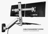 Mount-It! Dual Monitor Wall Mount, Keyboard Tray & CPU Holder, Sit-Stand