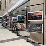 Portable Folding Display Rack - 8pcs Adjustable Poster Stand & Sign Holder - Ideal Art Easel for Weddings, Restaurants
