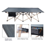 REDCAMP Oversized Camping Cots for Adults 500lbs, 33.5'' Extra Wide Tall Sleeping Cots Heavy Duty, XL Cots Portable for Outdoor Indoor Office, Dark Grey