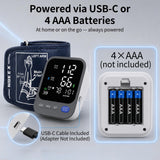 FDA-Cleared Blood Pressure Monitor, Large Black LCD BP Machine, Wide Cuff