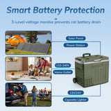 Antarctic Star 12 Volt Refrigerator,43QT(40L)Electric Cooler Compressor, Portable Refrigerator -4℉~68℉,Car Fridge, GREEN