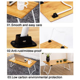 BSNANCA Portable Lap Desk Laptop Bed Tray Desk Bamboo Laptop Bed Table,Folding Bed Table Lap Desk for Laptop,Laptop Stand for Reading Breakfast Home Office Fashionable ()