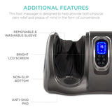 Best Choice Products Shiatsu Foot Massager for Pain Relief, Plantar Fasciitis, Neuropathy, Blood Circulation, Remote Control w/Compact Design - Gray