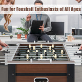 KOTEK Foosball Table, 54" Competition Sized Wooden Football Game Table with Non-Slip Leg Levelers, 2 Balls, Soccer Table Game for Home Office Game Room Party Family Night