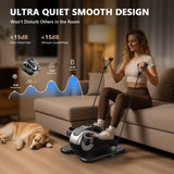 LVPIMAN Large Size Under Desk Elliptical Machine,Electric Leg Exerciser for Seniors,12 Adjustable Speeds&12 Modes with Remote Control,Elastic Rope,Manual&Auto Mode for Home Office