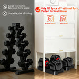 25/55lb Adjustable Dumbbell Set of 2, 5-in-1/10-in-1 Free Weights with Anti-Slip Texture Handle for Exercise, Fitness Equipment Set for Home Gym Strength Training, Suits Both Men and Women(Red 55LBS Pair)
