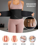 SHAPELLX Waist Trainer for Women Waist Cincher Trimmer Faja Body Shaper Tummuy Control Slimmer Belly Belt Abdominal Band Black