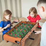 GYMAX Foosball Table, 27" Table Top Foosball with 2 Footballs, Mini Foosball Table for Kids Game Room, Family Night, Wooden