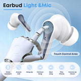 Wireless Earbuds, Bluetooth 5.4 Headphones HIFI Stereo/Crystal clear, Blue